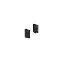 GRAZIA 10 Endcaps for GRAZIA Surface profile standard, 2 items, high design, black