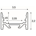 SLV LED Overflade Profil GRAZIA 20, flad, glat, 100cm, hvid