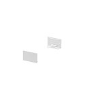 GRAZIA 20 Endekappe til GRAZIA Overflade Profil flad, 2 stk., fladt design, hvid