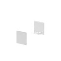 GRAZIA 20 Endekappe til GRAZIA Overflade Profil flad, 2 stk., h�j design, hvid