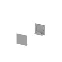 GRAZIA 20 Endekappe til GRAZIA Overflade Profil standard, 2 stk., fladt design, alu