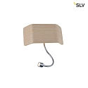 SLV MANA LED Wall luminaire spot, width 20cm, white/chrome
