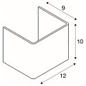 SLV MANA Lampesk�rm, bredde 12cm, Aluminium poleret alu
