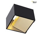 SLV LOGS IN LED Wall luminaire, black/brass