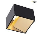 LOGS IN LED Wall luminaire, black/brass
