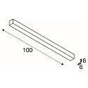 SLV Premium LED Loftlampe Q-LINE CL, f�r BAP, 100cm, 45W, d�mpbar, hvid, 4000K