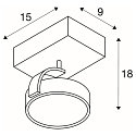 SLV KALU 1 QPAR111, Wall and Ceiling luminaire, black