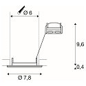 SLV PIKA QPAR51, Ceiling recessed luminaire, fixed, brass