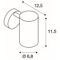V�glampe ENOLA B, GU10 QPAR51, roterbar + drejelig, med skifte, sort