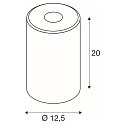 SLV FENDA Glas sk�rm, �12.5cm / h�jde 20cm, r�gglas