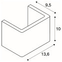 MANA Lampesk�rm, Gips, hvid, bredde 13,6cm
