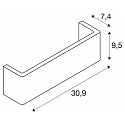 SLV MANA Lampesk�rm, Gips, hvid, bredde 30,9cm