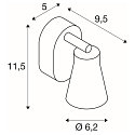 SLV V�g- og Loftlampe AVO QUAD, max. 1x 50W