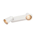 SLV V�g- og Loftlampe AVO DOUBLE, 2-flamme, hvid, GU10 QPAR51, max. 2x 50W