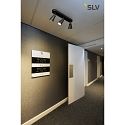 SLV Wall and Ceiling luminaire AVO TRIPLE, 3 flame, black, GU10 QPAR51, max. 3x 50W