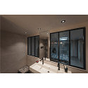KAMUELA ECO LED Fire-rated Loftindbygningslampe, brandsikkert, 3000K, 38�, sort