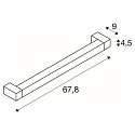 SLV LONG GRILL LED V�g- og Loftlampe, 3000K, sort
