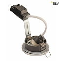 SLV Outdoor Ceiling recessed luminaire DOLIX OUT, GU10, QPAR51, IP65,  68mm, round, chrome