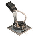 SLV Udend�rs Loftindbygningslampe DOLIX OUT, GU10, QPAR51, IP65, � 68mm, firkantet, s�lvgr�