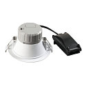 SLV LED Indbygningslampe AKALO D83 DL, 9W 3000/4200/5700K 800-880lm 90�, hvid