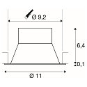 SLV LED Indbygningslampe AKALO D83 DL, 9W 3000/4200/5700K 800-880lm 90�, hvid