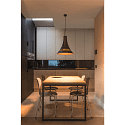 SLV Pendant luminaire BATO 45 PD, � 45cm, E27, black / brushed brass