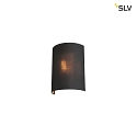 SLV FENDA Wall luminaire textile shade, half,  23cm, black / copper