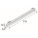 Premium LED Lampe SIGHT TRACK til 3-faset 230 v skinne, 37.3W 3000K 3100lm 120�