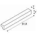 LED V�glampe / Spejllampe L-LINE 60, 10W 3000K 820lm 120�, IP44, hvid