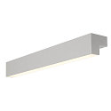 LED V�glampe / Spejllampe L-LINE 60, 10W 3000K 820lm 120�, IP44, s�lv anodiseret