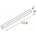 LED V�glampe / Spejllampe L-LINE 120, 19W 3000K 1650lm 120�, IP44, hvid