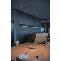 LED Pendel Q-LINE PD DALI Single, l�ngde 142cm, 47W 3000K 3700lm 120�, sort