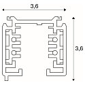 SLV 3-Faset skinne S-TRACK, 220-250V, 2m, trafik hvid RAL 9016