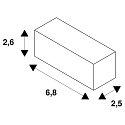 SLV Mini-Stik tiil S-TRACK 3-faset 230 v skinne, isolerede, trafik hvid RAL 9016