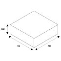 SLV X-Stik til S-TRACK 3-faset 230 v skinne, 16A max., trafik hvid RAL 9016