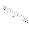SLV Pendant suspension for S-TRACK 3-Phase high-voltage track, 100cm, traffic white RAL 9016