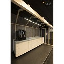 SLV LED Pendant luminaire GLENOS, 200cm, UGR, 103W 3000K, black matt