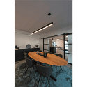 LED Pendel GLENOS, 200cm, UGR, 103W 3000K, matt sort