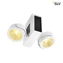 SLV Premium LED Vg- og Loftlampe TEC KALU CL, Double, TRIAC dmpbar, 31W 1900lm, 60 3000K, hvid / sort