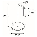 Premium LED Bordlampe KARPO TL, 6.5W 3000K 400lm, 3-trins touch-lysd�mper, hvid