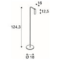 Premium LED Standerlampe KARPO FL, 6.5W 3000K 400lm, 3-trins touch-lysd�mper, hvid, sort