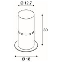 Pollardlys ROX ACRYL E27, IP44, h�jde 60cm, rustfrit st�l 304