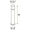 SLV Pollardlys ROX ACRYL E27, IP44, h�jde 90cm, rustfrit st�l 304