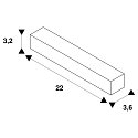  Flex coupler for 3-Phase High voltage Track, white