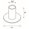 SLV Table lamp FITU TL, E27 max. 10W, with switch, brushed aluminum