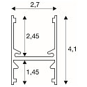SLV H-PROFIL til LED-Strips op til 16mm bredde, 200cm, hvid