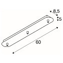 FITU Roset til FITU PD Pendel, TRIPPLE, LANG, max. 16A, sort