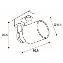 Spotlight PURI TRACK SPOT QPAR51 GLAS til 3-faset 230 v skinne, GU10, sort