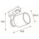 SLV Spotlight PURI TRACK SPOT QPAR51 GLAS til 3-faset 230 v skinne, GU10, hvid