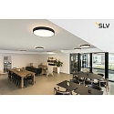 SLV Premium LED Surface luminaire MEDO 60 CW, DALI dimmable, Corona effect, 40W 3000/4000K 105, black